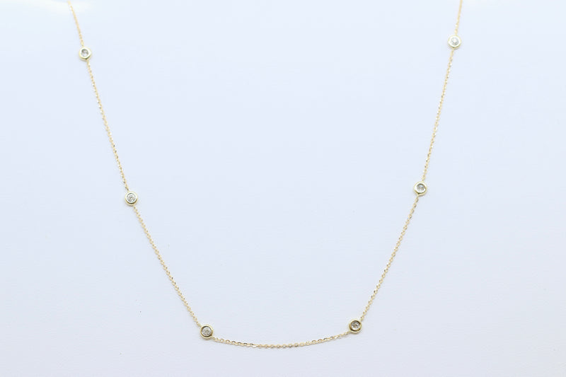 Diamond by the Inch yellow Gold Necklace- Hickox Jewelers and Lifestyle 