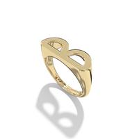 Gold Signet Initial Ring  A M