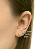 Gold Bead Ball Stud Earrings Small 3mm.