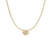 Cancer  Zodiac  Symbol Necklace YellowGold 
