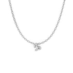 Capricorn Zodiac  Symbol Necklace White Gold 