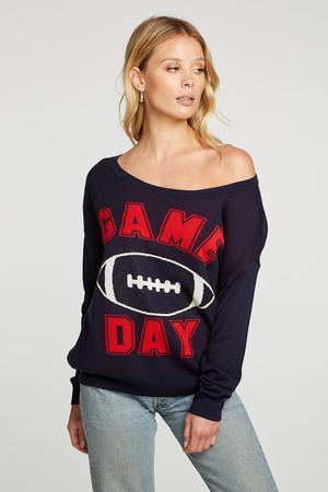 GAME DAY long sleeve sweater with a Football on front 