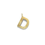 Lifestyle Studio - Fluted D  Letter Pendant in 10K Yellow Gold   available at Hickox, Mississauga, Canada  