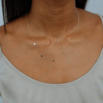 everyday love lineage heart necklace - 14k rose gold  on model. 