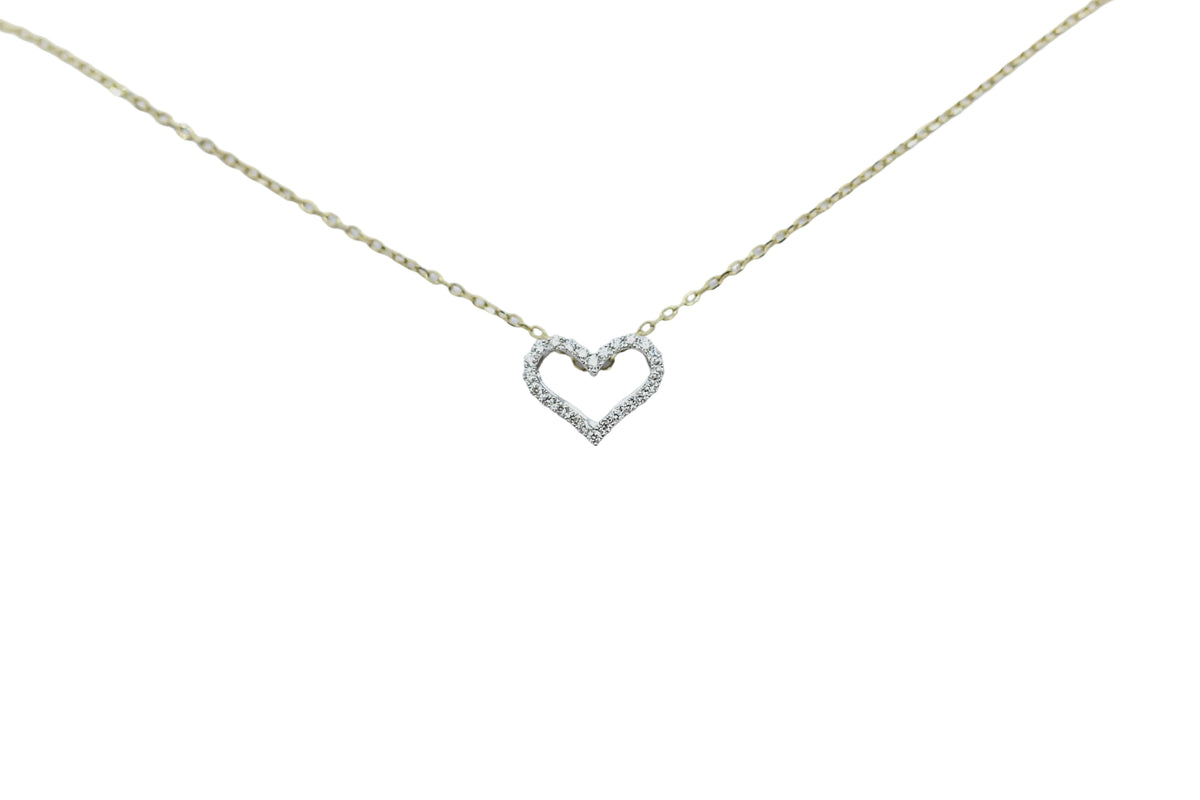 Open Heart  Gold Necklace