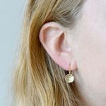 Petite Gold Round Disc Earrings