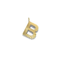 Lifestyle Studio - Fluted B Letter Pendant in 10K Yellow Gold   available at Hickox, Mississauga, Canada  