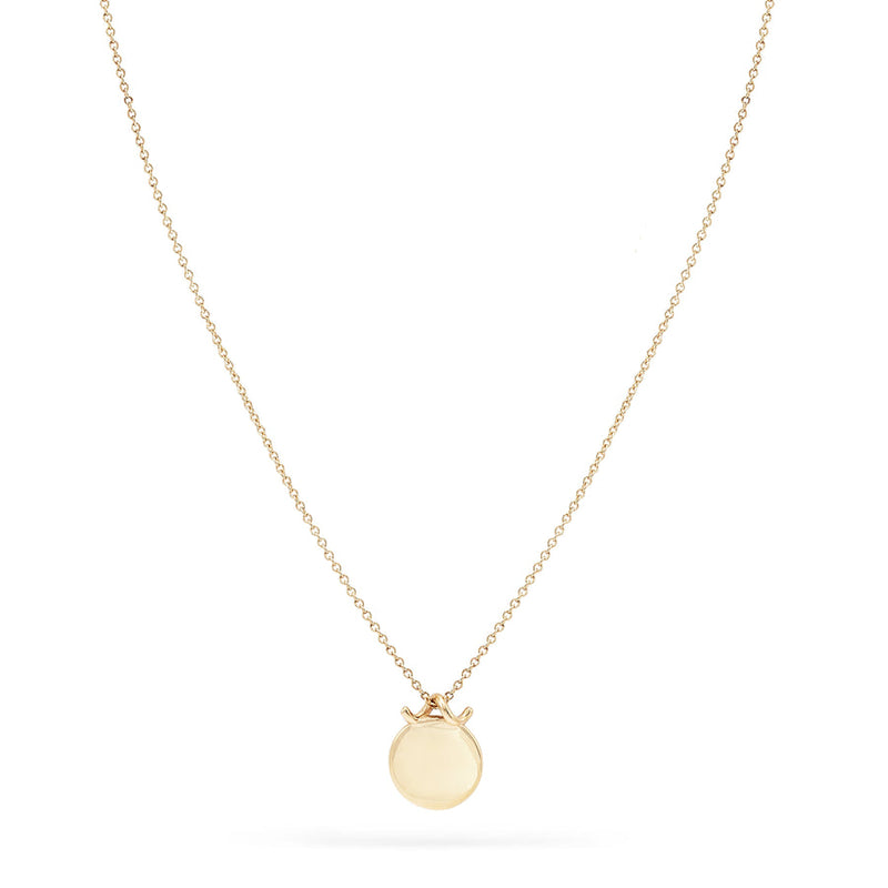 Imprint Forest Necklace in 14k yellow gold - engravable- front view