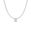 Gemini Zodiac  Symbol Necklace White Gold 