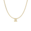 Gemini Aries Zodiac  Symbol Necklace Yellow Gold 