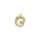 Lifestyle Studio - Fluted  G Letter Pendant in 10K Yellow Gold   available at Hickox, Mississauga, Canada  