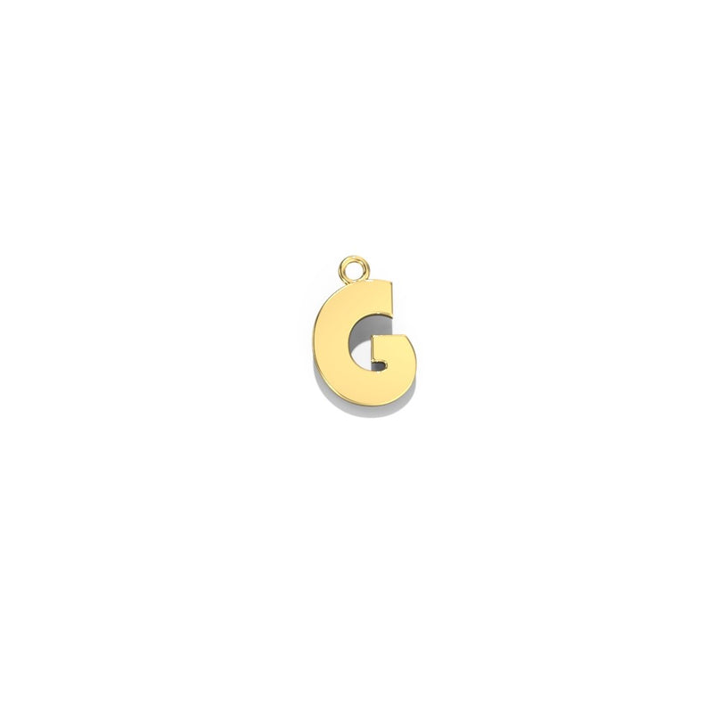  10K Yellow gold small initial charm/ pendent - G