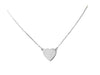Simple Heart Necklace in White Gold - The Right Hand Gal 