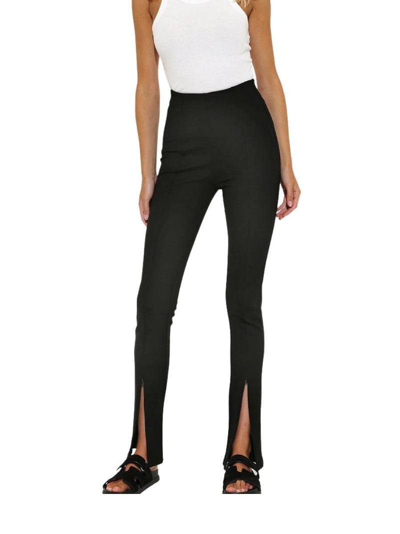 Henly Zip Front Pant in Black by Madison the Label 