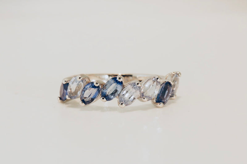 Sapphire twist Ring