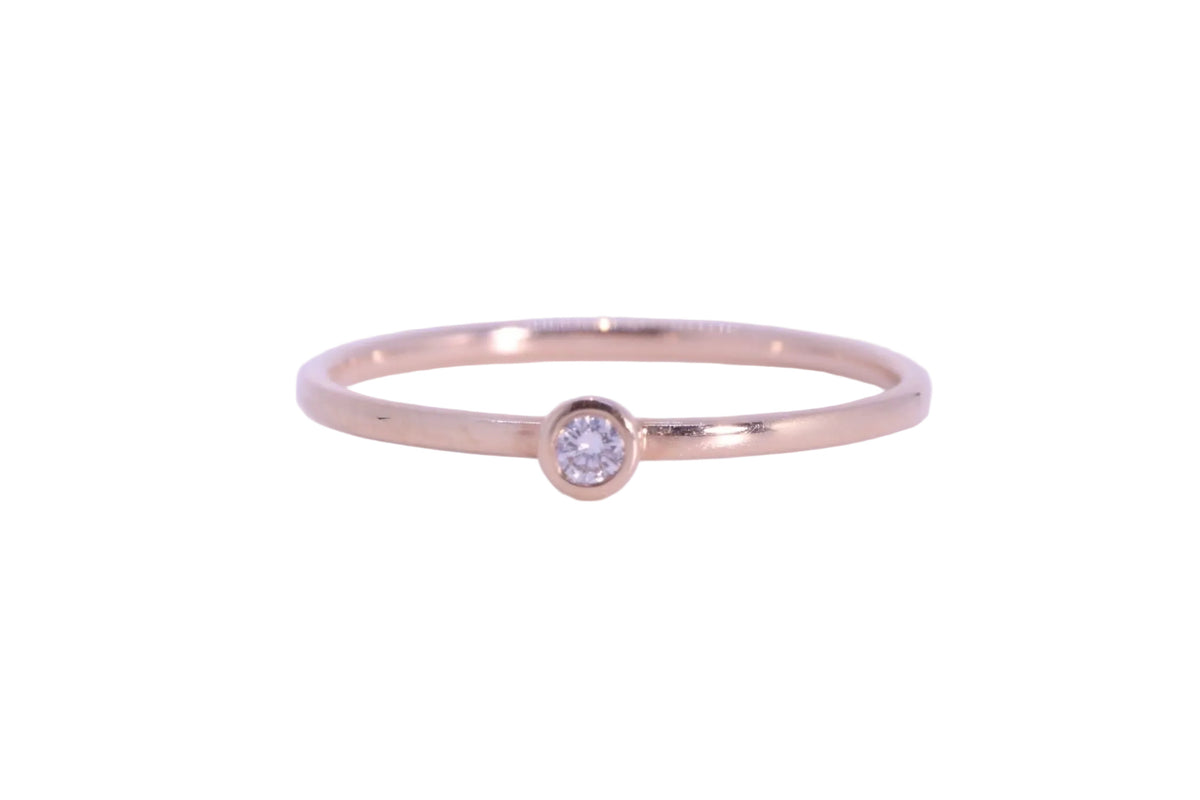 Mini Stud Diamond Ring