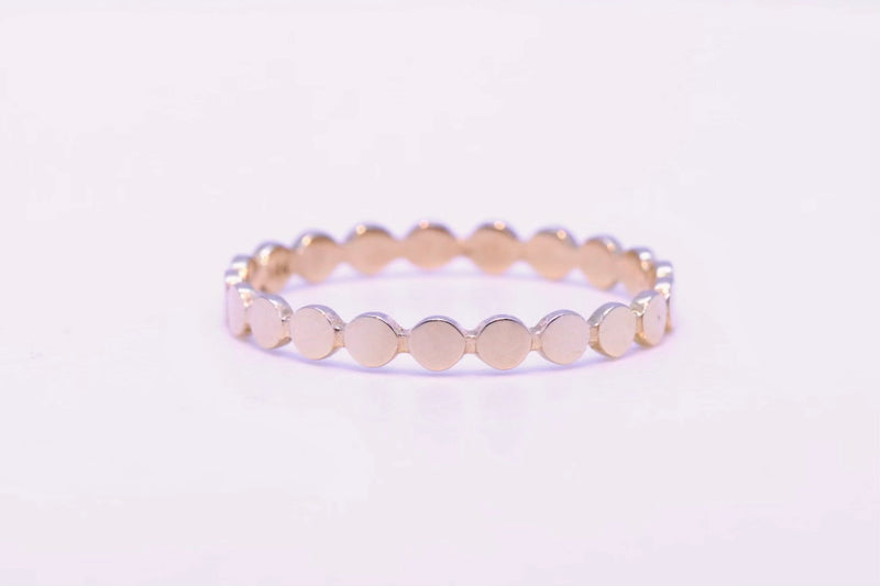 The perfect gold stacker an eternity band  in 14kt yellow gold
