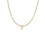 Script Initial Necklace- Yellow Gold –  J