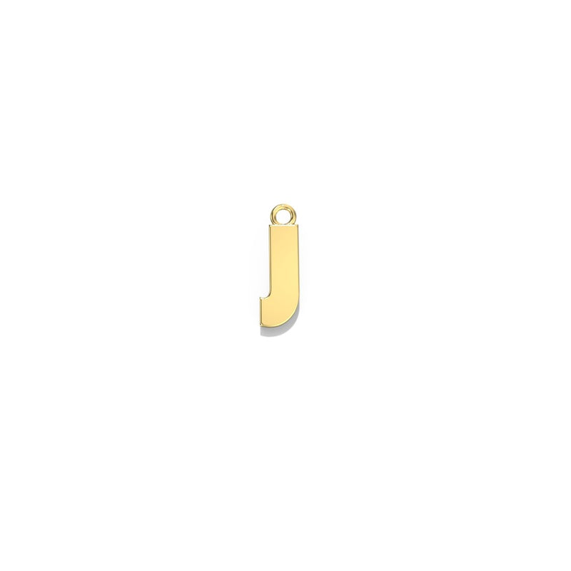  10K Yellow gold small initial charm/ pendent - J