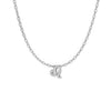 Leo Zodiac  Symbol Necklace White Gold 