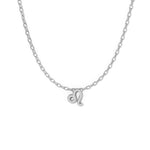 Leo Zodiac  Symbol Necklace White Gold 