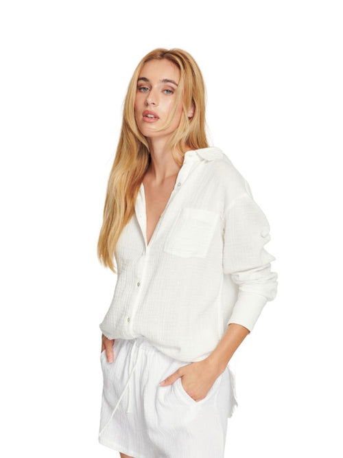Zosia Cotton Shirt in Chalk White by LINE The Label @ Hickox Jewelers and Lifestyle 