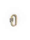 Lifestyle Studio 10k Gold Carabiner  with Diamonds- vertical view