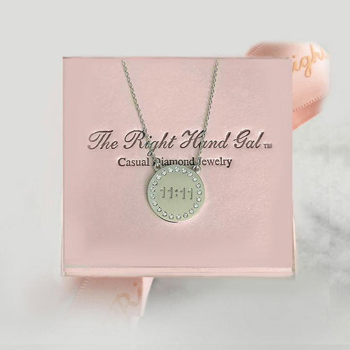 Lucky 11:11 White Gold Necklace- The Right Hand Gal