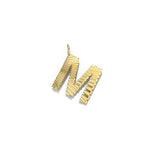Lifestyle Studio - Fluted  M Letter Pendant in 10K Yellow Gold   available at Hickox, Mississauga, Canada  