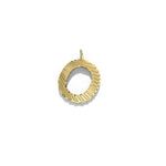Lifestyle Studio - Fluted o  Letter Pendant in 10K Yellow Gold   available at Hickox, Mississauga, Canada  