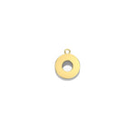 0K Yellow gold small initial charm/ pendent -  O