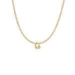 Script Initial Necklace- Yellow Gold –  Q