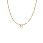 Script Initial Necklace- Yellow Gold –  R 
