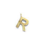 Lifestyle Studio - Fluted R  Letter Pendant in 10K Yellow Gold   available at Hickox, Mississauga, Canada  