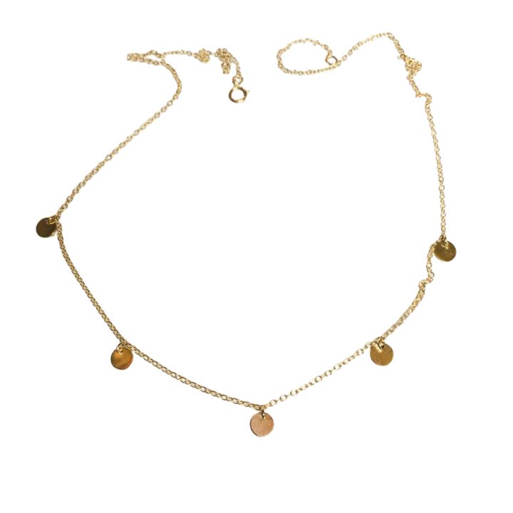 Rays of Sun Necklace (Solid  flat view Gold)- The Right Hand Gal