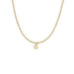 Script Initial Necklace- Yellow Gold –  S