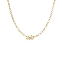 Sagittarius  Zodiac  Symbol Necklace Yellow Gold 