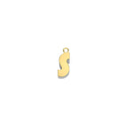 0K Yellow gold small initial charm/ pendent -  S