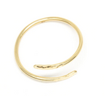Poppy Finch Hammered Gold Spiral Ring