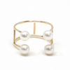 Poppy Finch Double Baby Pearl Open Ring