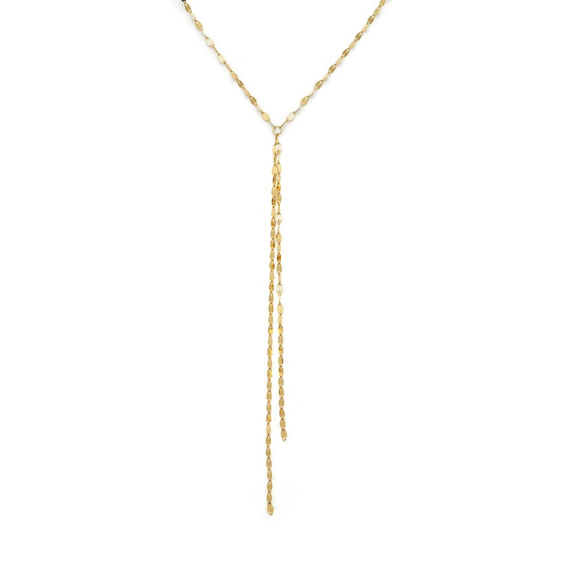 Leah Alexandra~ Shimmer Lariat Necklace~ 10K GOLD