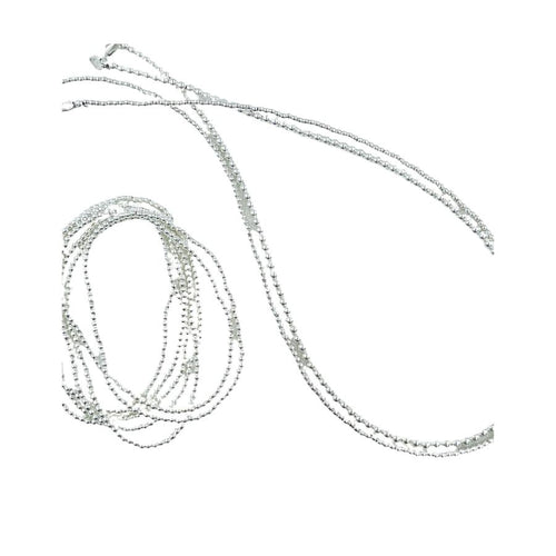 Leave on necklace sterling silver 2mm - Available in various length  