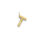 Lifestyle Studio - Fluted T  Letter Pendant in 10K Yellow Gold   available at Hickox, Mississauga, Canada  