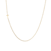 The Meghan Mini Initial Necklace in Yellow Gold with a T initial- The Right Hand Gal