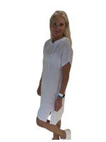 Linen Dress with Jersey Cotton Hood- Available in White - Pistache - @ Hickox Jewelers and Lifestyle 