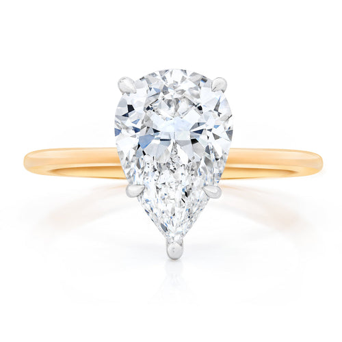 Pear Cut Diamond  Solitaire Ring