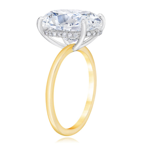Round Cut Diamond Solitaire  Ring - side view 