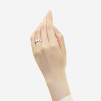 Oval Cut Eternity Band on Model 