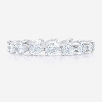 Sideways Pear Cut Eternity Band