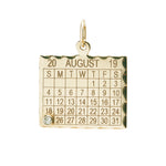 Gold 1960's calendar Charm
